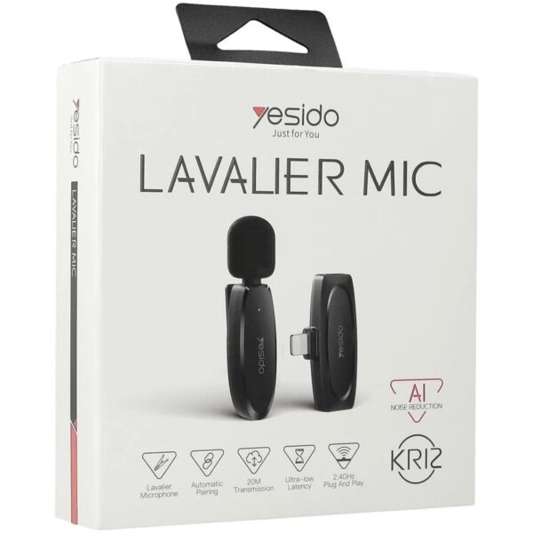میکروفون یقه ای بی سیم لایتنینگ یسیدو Yesido KR12