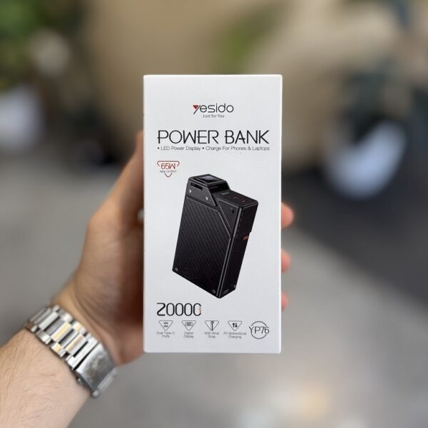 پاوربانک یسیدو YESIDO YP76 ظرفیت 20000 میلی آمپر ساعت