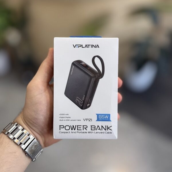 پاوربانک 65w وی آی پلاتینا مدل VP21 ظرفیت 20000 میلی آمپر