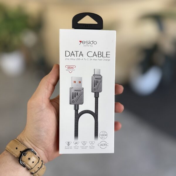 کابل تایپ سی 18 وات یسیدو CA135C