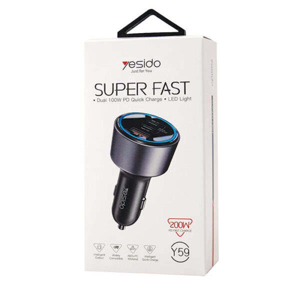 شارژر فندکی یسیدو YESIDO Y59 100W