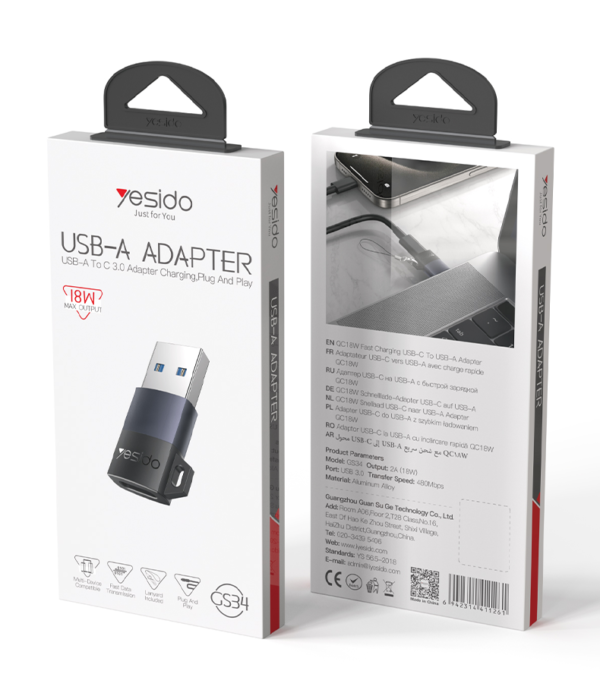تبدیل تایپسی به USB یسیدو YESIDO GS34